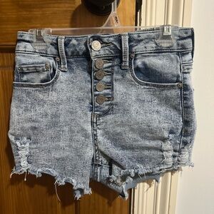 Indigo Rein Blue Distressed Jean Shorts